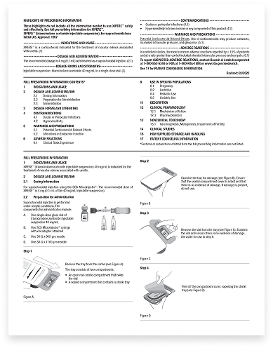 XIPERE® Full Prescribing information